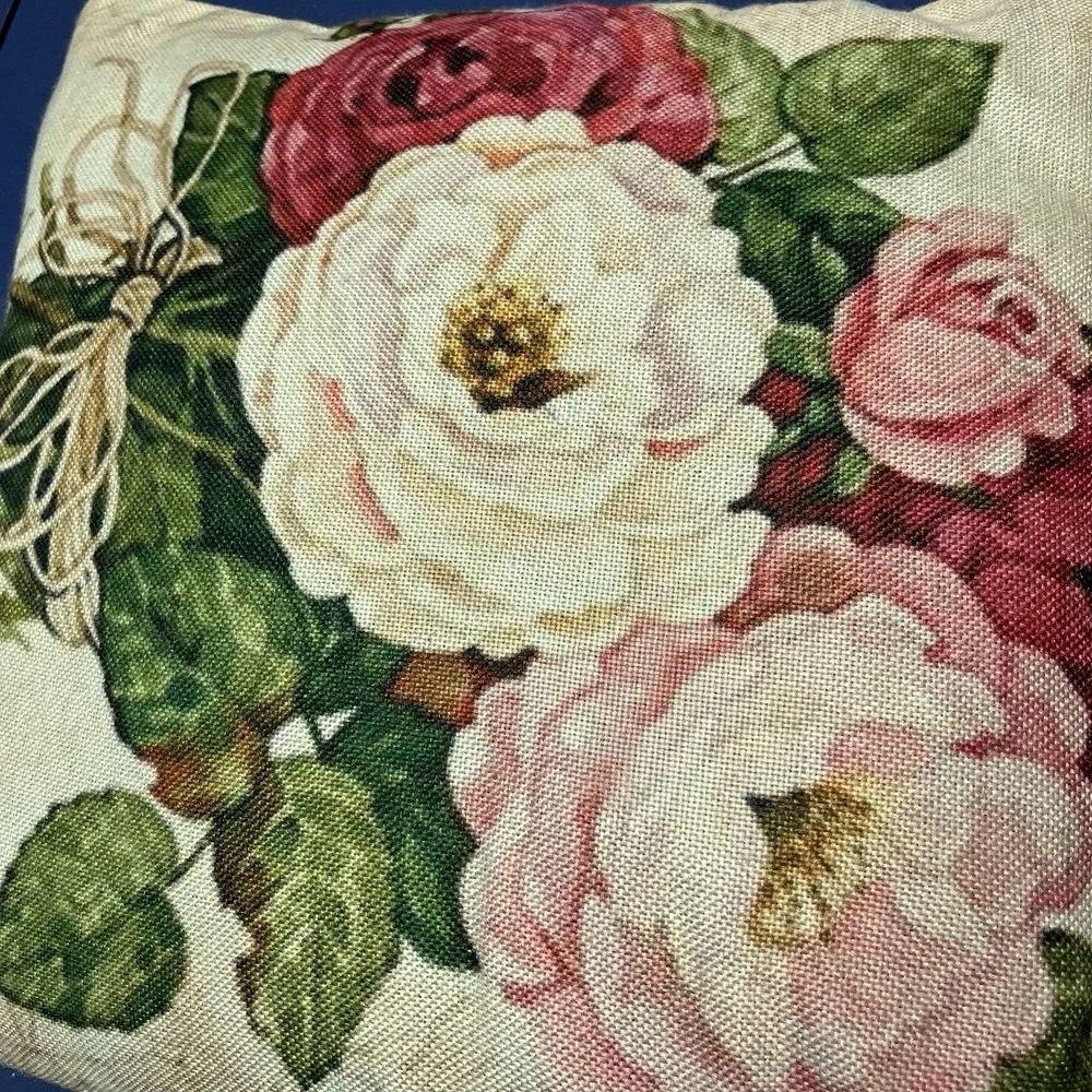 Floral Decorative Throw Pillows Set Of 2 Square 16